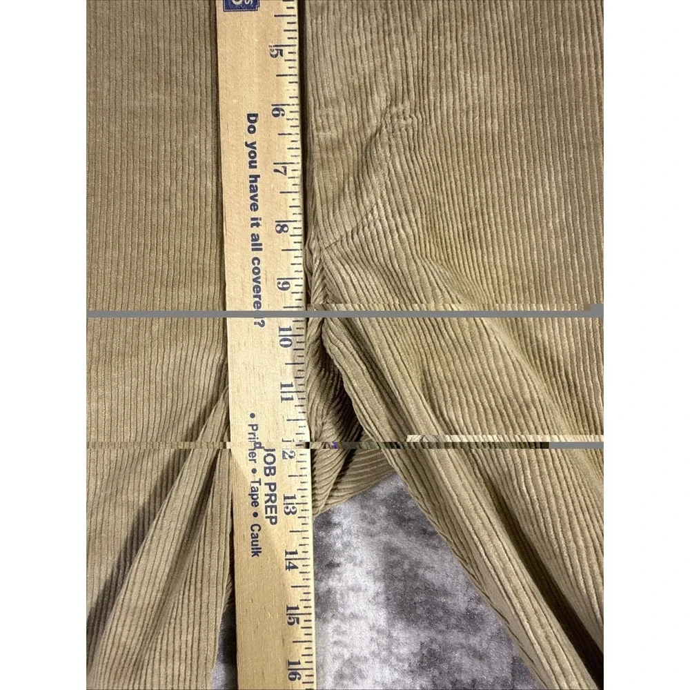 LL Bean Pants‎ Mens Size 36x32 Beige Corduroy Stretch Organic Cotton Preppy